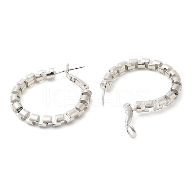 Punk Style Brass Hoop Earrings EJEW-A102-04P-1