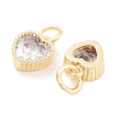 Brass with Cubic Zirconia Pendants KK-P271-42G-A-1