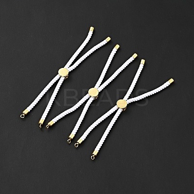 Half Finished Twisted Milan Rope Slider Bracelets FIND-G032-01G-20-1