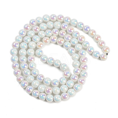 Baking Paint Electroplate Glass Beads Strands X-GLAA-G120-01A-1
