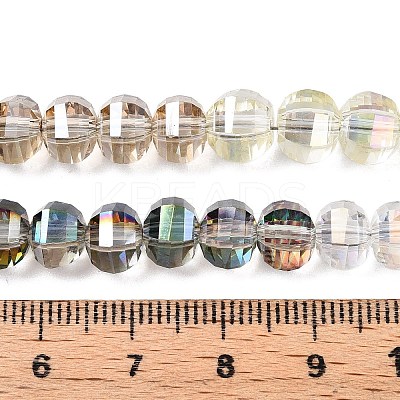 Rondelle Transparent Glass Beads Strands GLAA-T023-33B-1