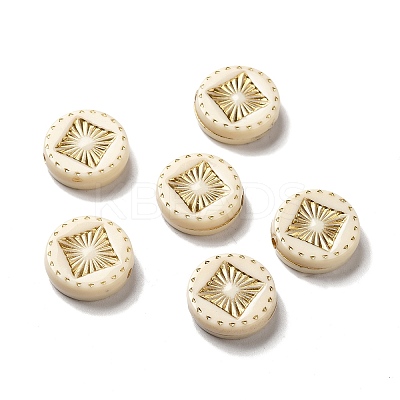 Opaque Plating Acrylic Beads OACR-L013-031B-1