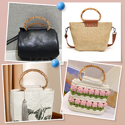 4Pcs 2 Styles D-Shaped Bamboo Bag Handles FIND-BBC0004-38-1