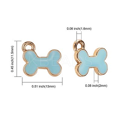 40Pcs 4 Colors Alloy Charms ENAM-CJ0001-83-1