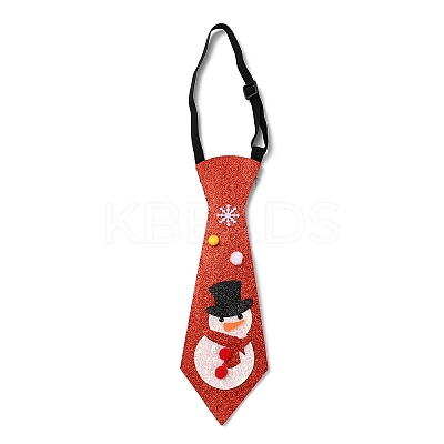 Chistmas Theme Non-woven Fabrics Necktie LS-AJEW-L092-A02-1
