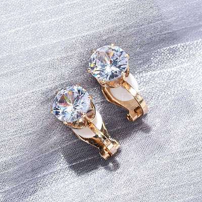 Alloy Silicone Clip-on Earrings EJEW-Z120-02G-01-1