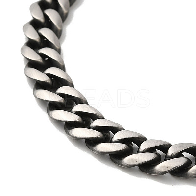 201 Stainless Steel Cuban Link Chain Necklace NJEW-Z024-04AS-1