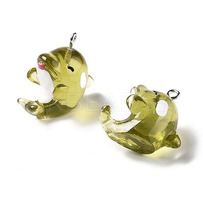 Marine Series Transparent Resin Pendants RESI-E031-02P-10-1