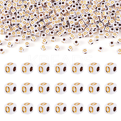 Opaque Acrylic Beads MACR-TAG0001-07O-1
