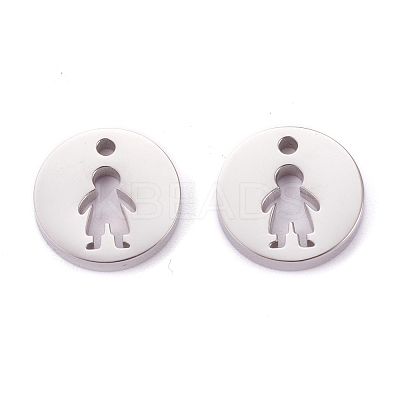 Non-Tarnish 304 Stainless Steel Charms STAS-F261-04P-1
