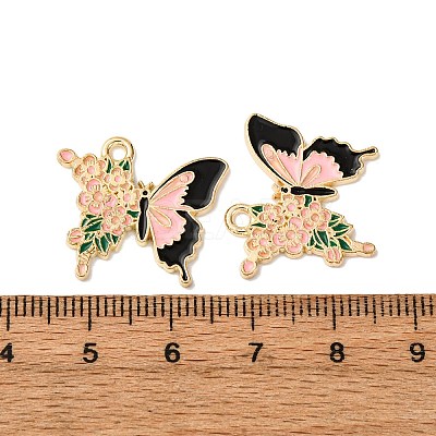 Alloy Enamel Pendants X1-FIND-H051-01B-G-1