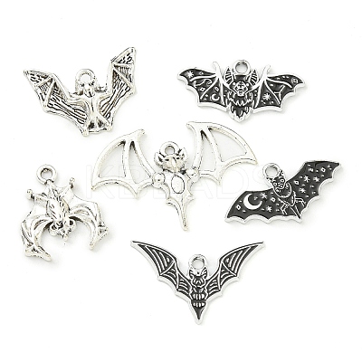 12Pcs Hallowmas Theme Tibetan Style Alloy Pendants FIND-U010-12-1
