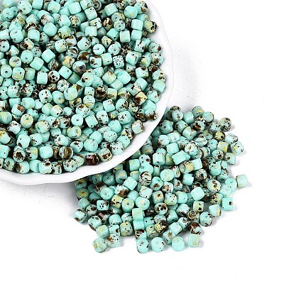 Opaque Picasso Glass Beads SEED-Q039-05A-A03-1