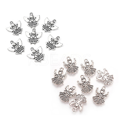 40Pcs 2 Styles Tibetan Style Alloy Pendants TIBEP-FP0001-05-1