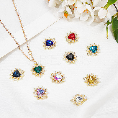 20Pcs 10 Colors Golden Alloy Pendants FIND-FI0001-25-1