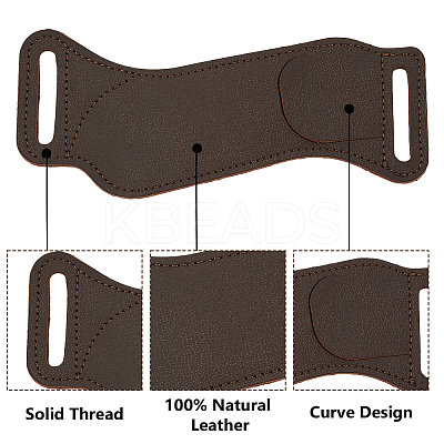 Wave Shaped Cowhide Knife Sheaths AJEW-WH0314-618-1