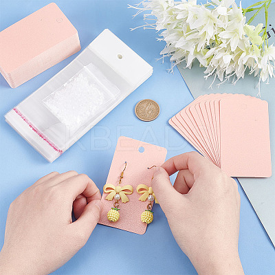 120Pcs Blank kraft Paper Earring Card Holder for Earring Display DIY-PH0009-96B-1