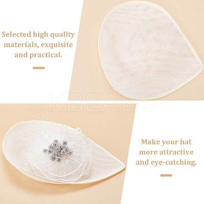 Linen Mini Hat Fascinator Base AJEW-WH0561-32E-1