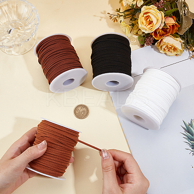4 Rolls 4 Colors Flat Faux Suede Cord LW-CL0001-04B-1
