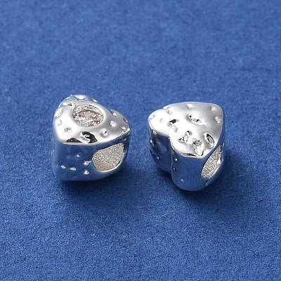 Valentine's Day Brass Micro Pave Cubic Zirconia Beads KK-P256-10S-01-1