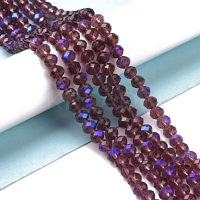 Electroplate Glass Beads Strands EGLA-A034-T6mm-L14-1