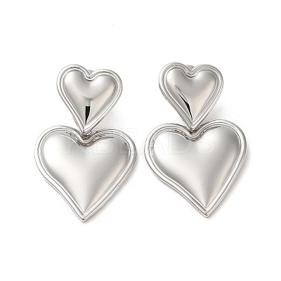 Non-Tarnish 304 Stainless Steel Dangle Stud Earrings EJEW-Z026-03P-1