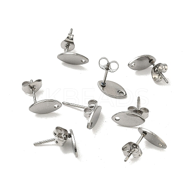 Non-Tarnish 304 Stainless Steel Stud Earring Findings X-STAS-R063-36-1