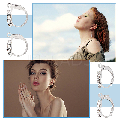 16Pcs 304 Stainless Steel Leverback Earring Findings STAS-UN0041-59-1