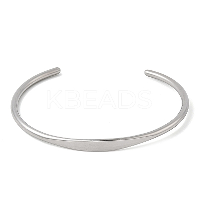 304 Stainless Steel Cuff Bangles BJEW-D388-01C-P-1