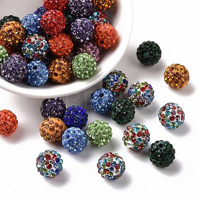 Pave Disco Ball Beads RB-A130-10mm-M-1