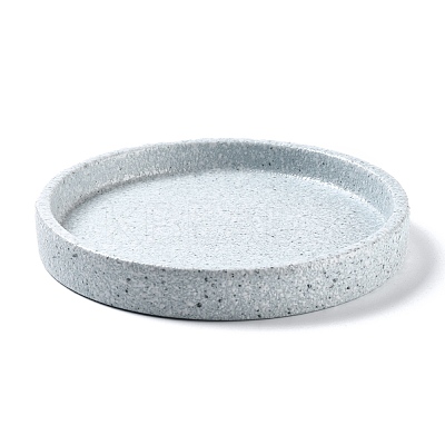 Round Porcelain Flat Round Jewelry Plate DJEW-I015-01-1