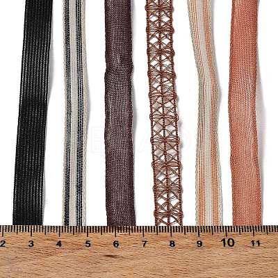 18 Yards 6 Styles Polyester Ribbon SRIB-C001-D01-1