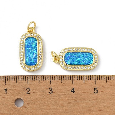 Brass Micro Pave Cubic Zirconia Pendants KK-A197-11G-1