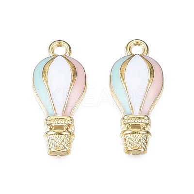 12Pcs 2 Colors Alloy Enamel Pendants ENAM-FP0001-90-1