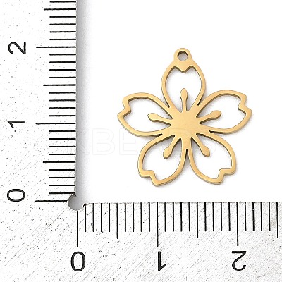 5Pcs 201 Stainless Steel Pendants STAS-K299-03B-G-1