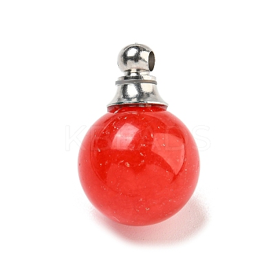 Natural Dyed White Jade Perfume Bottle Pendants G-K338-22P-12-1