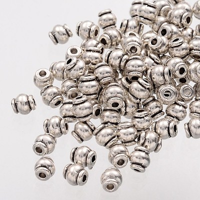 Barrel Tibetan Silver Spacer Beads LS-AB608-1