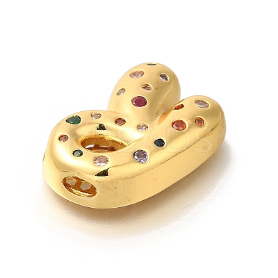 Brass Cubic Zirconia Pendants KK-M295-13G-R-1