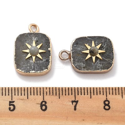 Natural African Turquoise(Jasper) Sun Pendants STAS-R130-73G-1