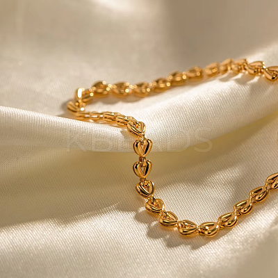 Minimalist 304 Stainless Steel Heart Link Bracelets QJ7944-1