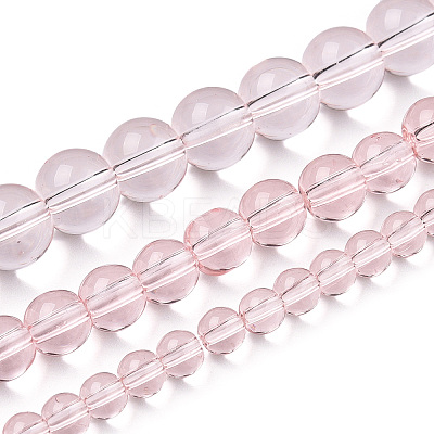 Transparent Glass Beads Strands GLAA-T032-T6mm-10-1