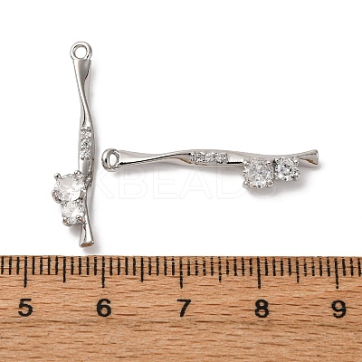 Brass Micro Pave Cubic Zirconia Pendants KK-Z112-03P-1