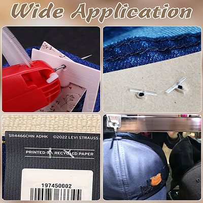 800Pcs 2 Styles Plastic Hang Tag Fasteners FIND-LP0007-29-1
