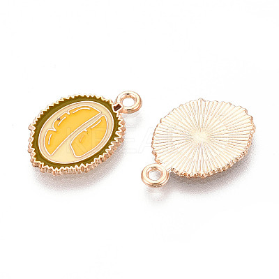 Fruit Alloy Enamel Pendants ENAM-T022-32H-1