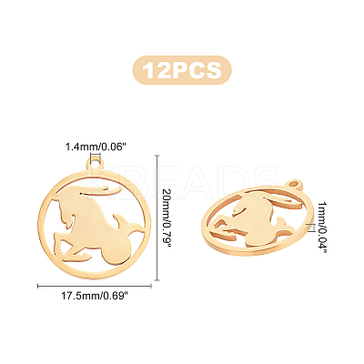 201 Stainless Steel Pendant STAS-UN0022-88G-1