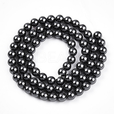 Baking Paint Pearlized Glass Pearl Bead Strands HY-N002-5mm-A02-1