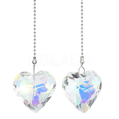 Glass Ceiling Fan Pull Chain Extenders HJEW-WH20021-03P-04-1
