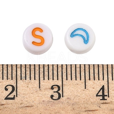 50G 4 Style Opaque White Acrylic Beads MACR-FS0001-35-1