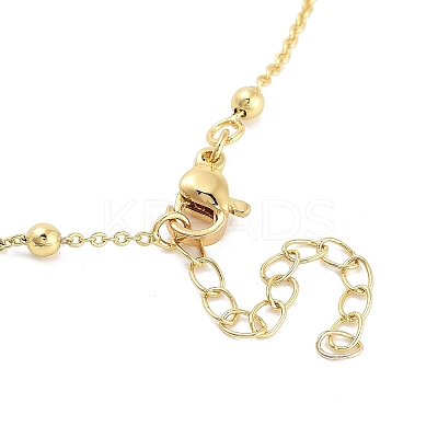 Brass Micro Pave Clear Cubic Zirconia Pendant Necklaces LS-NJEW-Z035-04B-G-1