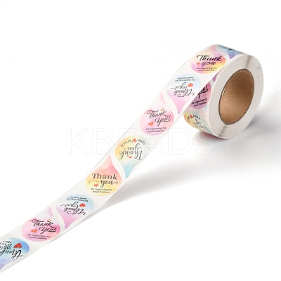 Word Thank You Teardrop Roll Stickers DIY-B031-03-1